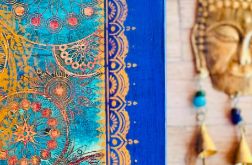 Kufer boho na biżuterię, mandala, złote dodatki, prezent