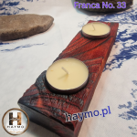 Świecznik opalany czerwony mały Franca No. 33 - 