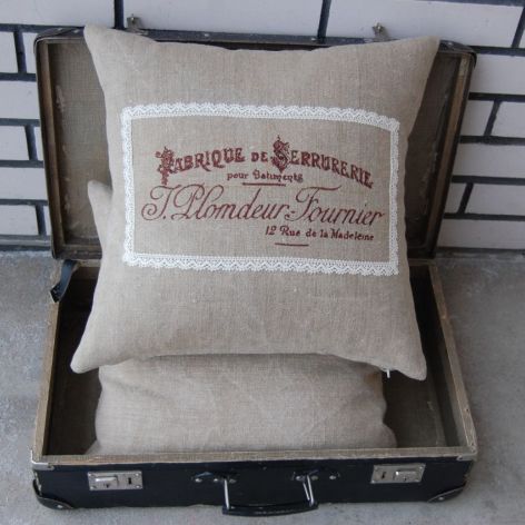Poduszki w stylu vintage "Fabrique de Serrurerie"
