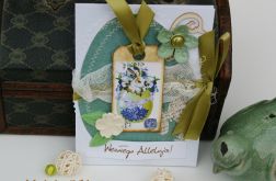 Kartka wielkanocna-odcienie zieleni- rezerwacja