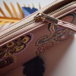 Duży portfel z ekoskóry TURECKIE WZORY - zapięcie na suwak