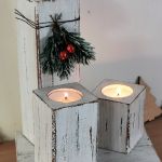 Świeczniki świąteczne vintage #2 - świeczniki na stół świąteczny