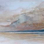 Morze-akwarela formatu 15/25 cm  - 