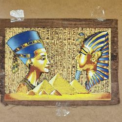 Papirus, Nefertiti i Tutanchamon, Obraz 30x40 cm, Oryginalny 100%, Starożytny Egipt, papier papirusowy 18
