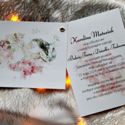 Delikatne zaproszenie komunijne - Dziewczynka