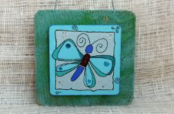 Obrazek na drewnie - Niebieski Motyl