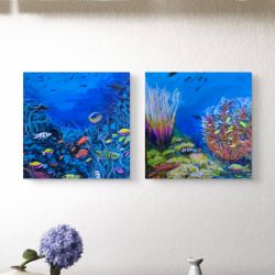 Kompozycja underwater 50x50x1 cm