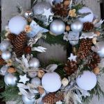 wianek świąteczny Bożonarodzeniowy biały - całość idealnie ze sobą pasuje