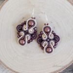 Małe brązowe kolczyki sutasz Granaty - 