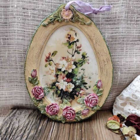 Dekor wiosenny - Decoupage - Cream Flowers