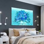Nowoczesny obraz Niebieskie drzewo 120 x 80 - Obraz w sypialni