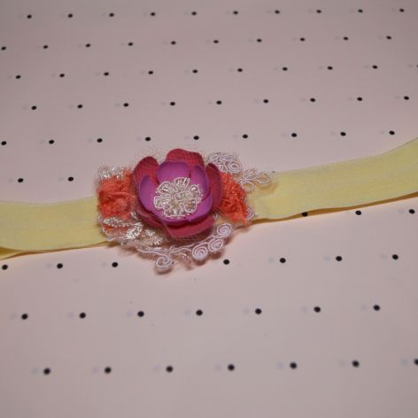 Elastyczna opaska na główkę kwiat OEŻ01
