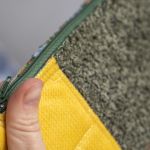 Żółto-zielono-szara kosmetyczka MAXI - 