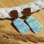 "Lexi I" - kolczyki z gliny polimerowej. - w abstrakcyjny wzór