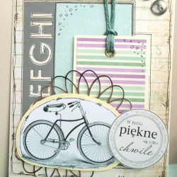 kartka uniwersalna z rowerem