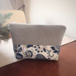 Kosmetyczka materiałowa solidna, stylowa ,praktyczna,szara - 