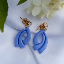 "Kalliope II" - kolczyki z gliny polimerowej.