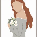 Grafika "Kobieta z kwiatami" - Pasuje do wielu wnętrz