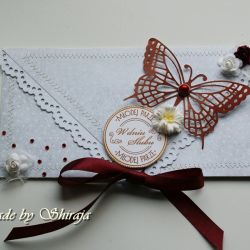 Kopertówka z okazji ślubu-'czerwcowy motyl'