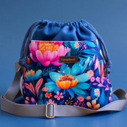 Listonoszka z kominem w kwiaty z weluru