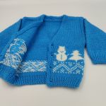 rozpinany sweterek z bałwankiem - sweterek 3
