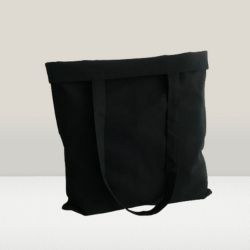 Torba na zakupy,bawełniana torebka na ramię,shoperka czarna.