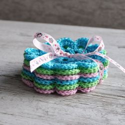 Szydełkowe podkładki pod kubki 6szt.