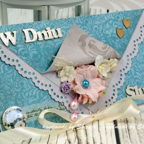 Kopertówka ślubna- turkusowy ogród