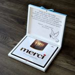 Podziękowanie komunijne pudełko na Merci Bł. - Pudełko na merci z podziękowaniem komunijnym, podziękowanie komunijne dla dziadków, matki chrzestnej, ojca chrzestnego komunia