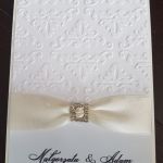 Kartka ślubna z tłoczonym wzorem - kartka ślubna