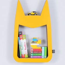 Półka na książki zabawki HERO | żółty