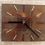 Zegar drewniany stojący Kostka mała - 