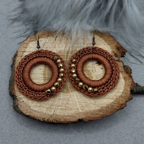 „CLAIRE” kolczyki szydełkowe