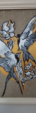 Taniec jaskółek - obraz malowany