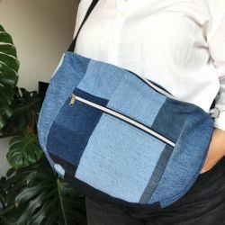 Torebka na ramię, hobobag jeans.