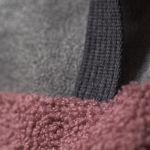 Szaro-różowa duża torba z kominem baranek - 