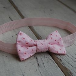 Opaska niemowlęca - Mała, ażurowa kokardka