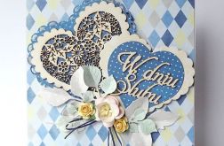 Kartka ślubna z serduszkami 117