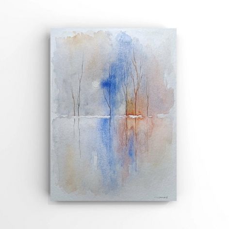 Pejzaż-praca formatu 32/24 cm .