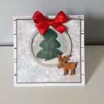 Kartka Boże Narodzenie handmade z łosiem i ch - 