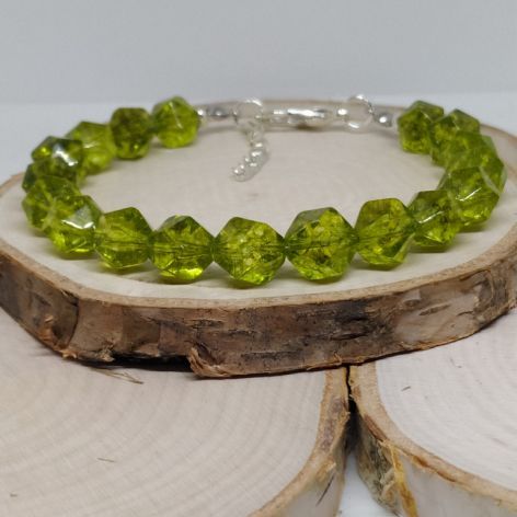 Peridot... Bransoletka z naturalnego peridotu "Bea"
