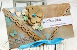 Kopertówka ślubna-miętowe latte