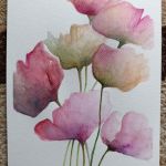 Kwiaty-akwarela formatu 24/18 cm.  - 