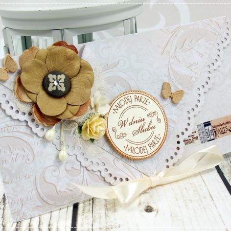 Kartka ślubna- cappucino