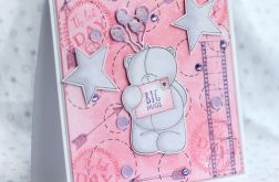 Kartka urodzinowa z misiem - uściski KU071