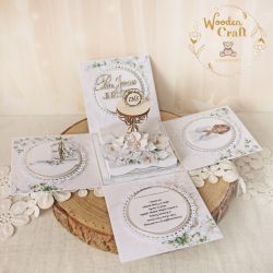 Exploding box komunijny kartka "Bright"GOTOWA