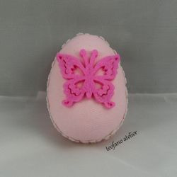 Jajko w tkaninie różowe