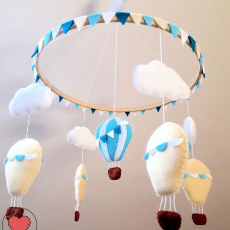Mobil Karuzelka nad łóżeczko filc balony