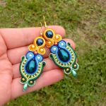 Kolczyki soutache Pawie Oko - 