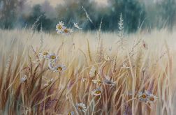 Gorąca Łąka, ręcznie malowany olejny